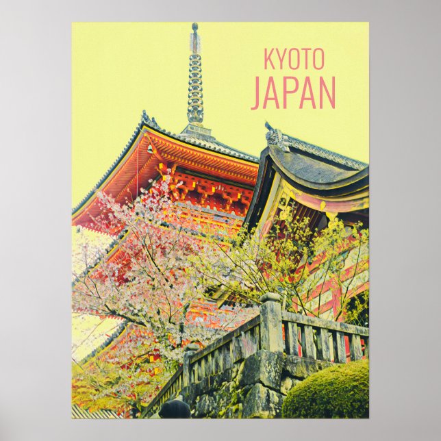 Poster Kyoto Japon imprimé de voyage (Devant)