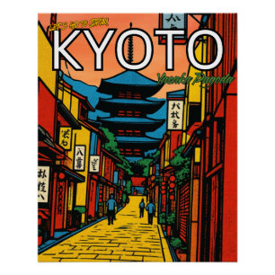 Poster Kyoto Japon Yasaka Pagode voyage 
