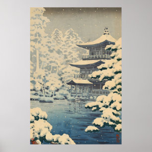 Poster Kyoto Kinkakuji Temple-Tsuchiya Koitsu