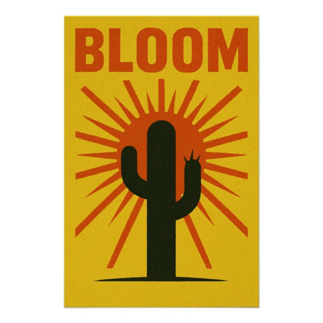 Poster L’éveil du cactus sous le soleil ardent (Devant)