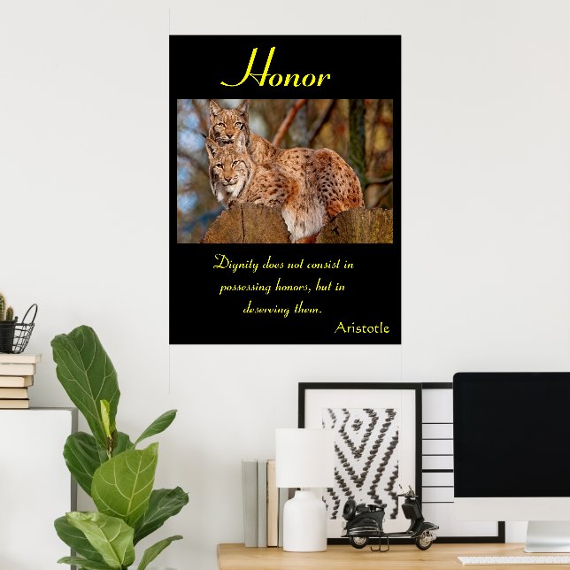 Poster L’honneur se lève avec la force inflexible de la n (Bureau à domicile)
