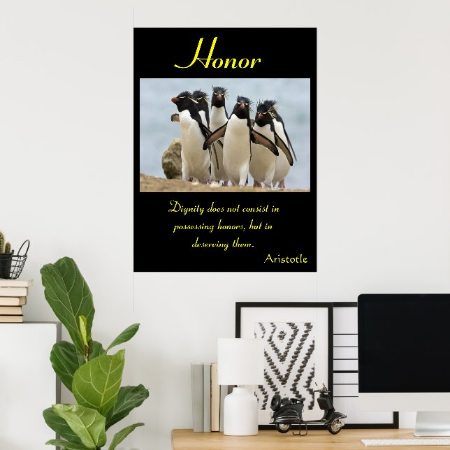Poster L’honneur se tient au milieu de la Fierce Majesty  (Bureau à domicile)