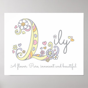 Poster L monogramme art Lily
