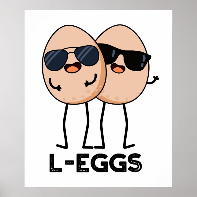 Poster L-OEufs Funny Egg Pun (Devant)