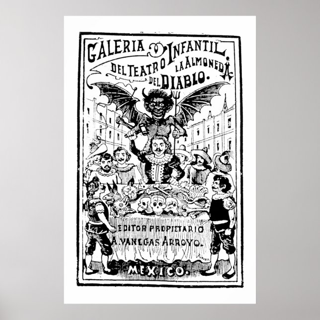 Poster La Almoned del Diablo par José Guadalupe Posada (Devant)