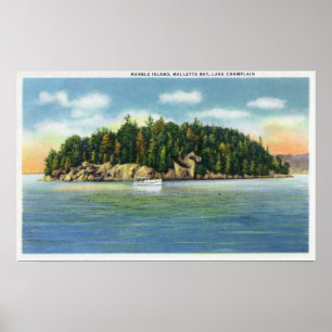 Poster La baie de Malletts Vue sur l'île de Marble