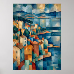 Poster La baie de Marseille  Chef-d'œuvre de réinterpréta