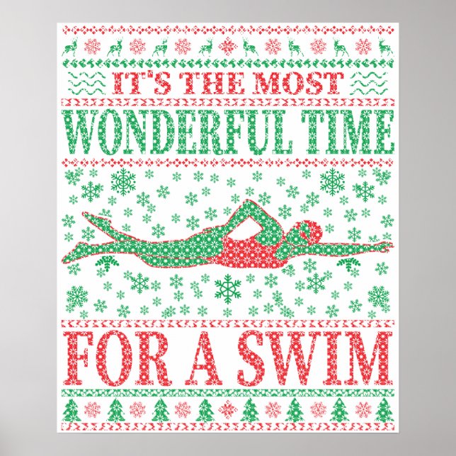 POSTER LA BAIGNADE DE NOËL AMUSANTE CITE UN PEU PLUS DOUX (Devant)