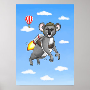 Poster La balade en réacteur dorsal de Rocket Koala