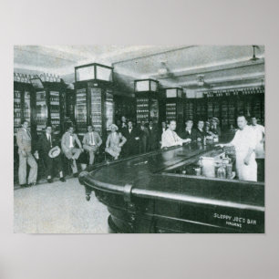 Poster La barre de Joe désordonné, La Havane, Cuba