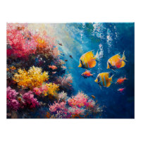 La barrière de corail vibrante avec le poisson tro