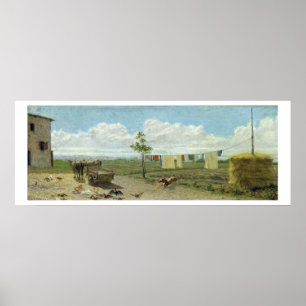 Poster La basse cour (huile sur la toile)