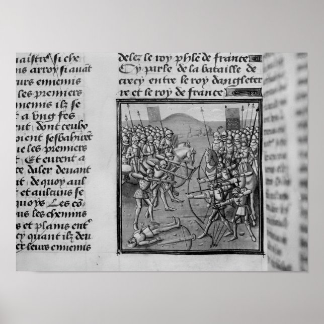 Poster La bataille de Crécy en 1346 (Devant)