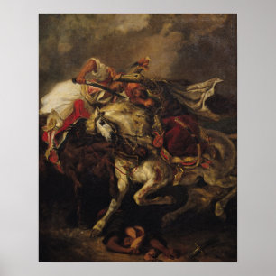 Poster La bataille de Giaour et de Hassan