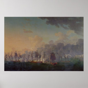 Poster La bataille de Louisbourg le 21 juillet 1781