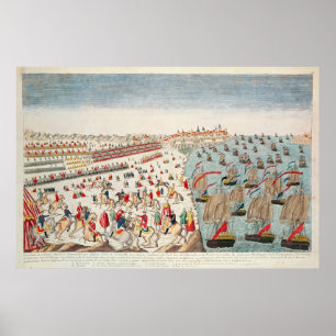 Poster La bataille de Yorktown, le 19 octobre 1781