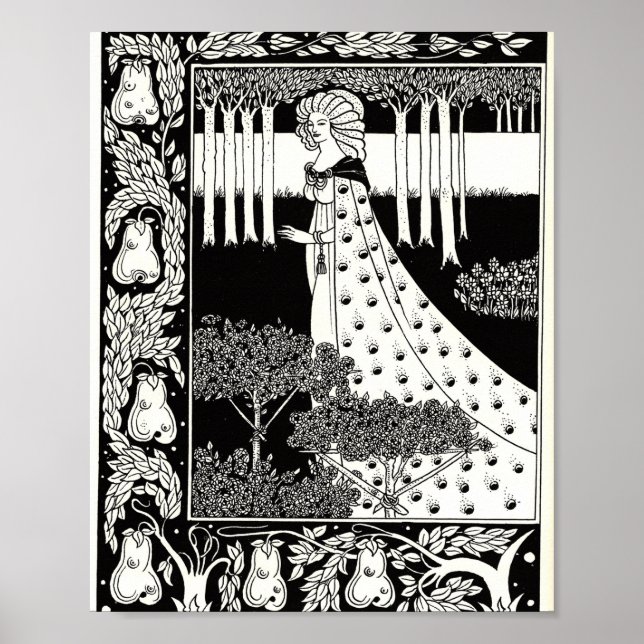Poster La Beale Isoud à Joyous Gard, Aubrey Beardsley (Devant)