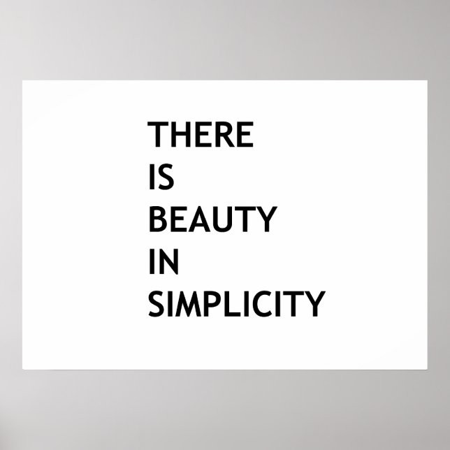 Poster La beauté dans la simplicité (Devant)