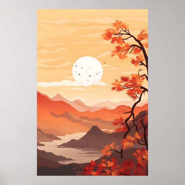 Poster La beauté des paysages d'automne (Devant)