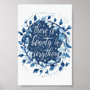 Poster La beauté en tout ce qui cite la typographie art m