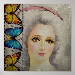 Poster La beauté et les papillons