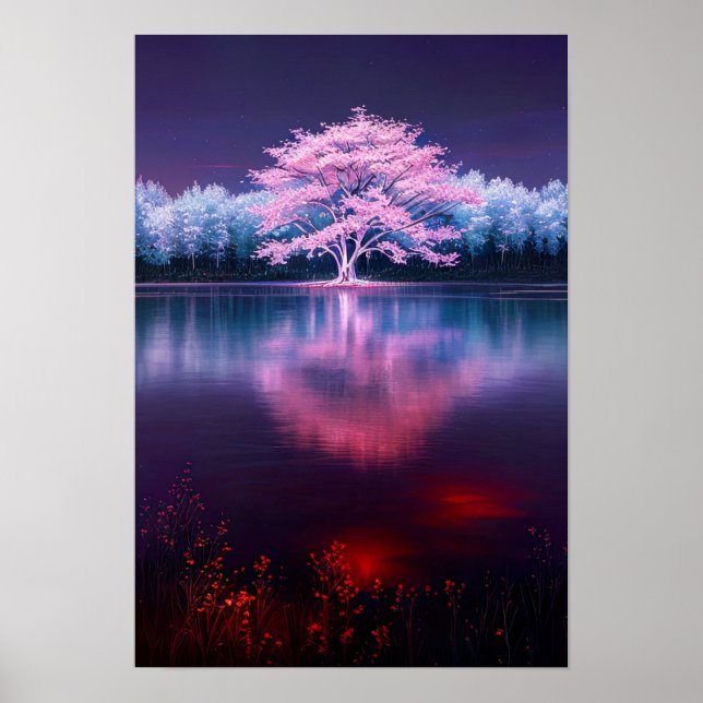 Poster La beauté majestueuse du Sakura en fleurs (Devant)