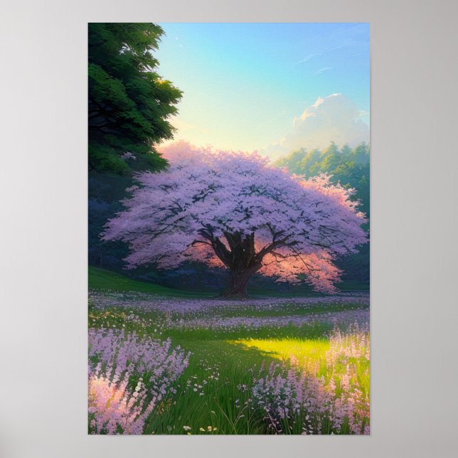 Poster La beauté solitaire de la fleur de cerisiers (Devant)