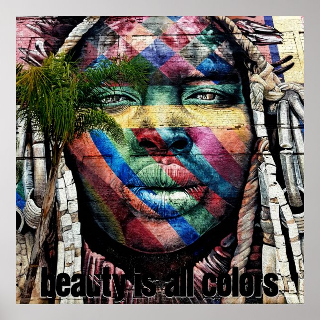 Poster La beauté vient dans toutes les couleurs (Devant)