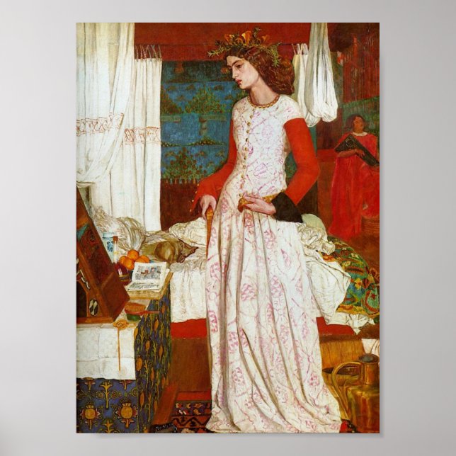 Poster La Belle Iseult | Reine Guenevere, William Morris (Devant)