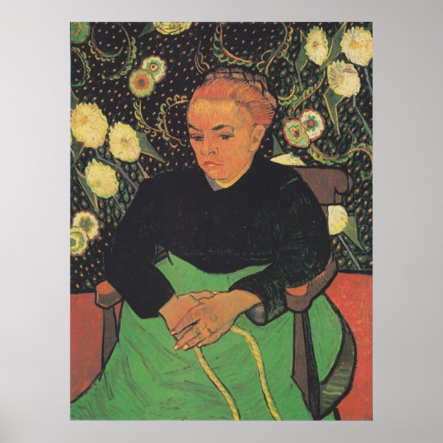 Poster La Berceuse (Augustine Roulin) par Vincent Van Gog (Devant)