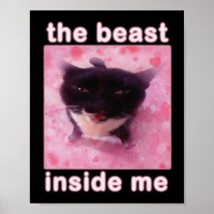 Poster La Bête En Moi Chat Drôle