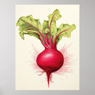 Poster La betterave audacieuse : Une explosion de la natu