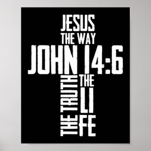 Poster La Bible chrétienne Verse Jésus Le Chemin Jean 14: