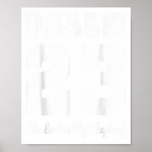 Poster La Bible chrétienne Verse Psaume 23 Le Seigneur Es