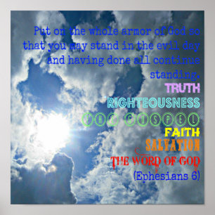 Poster La Bible Ephésienne Mets sur toute l'armure de Die