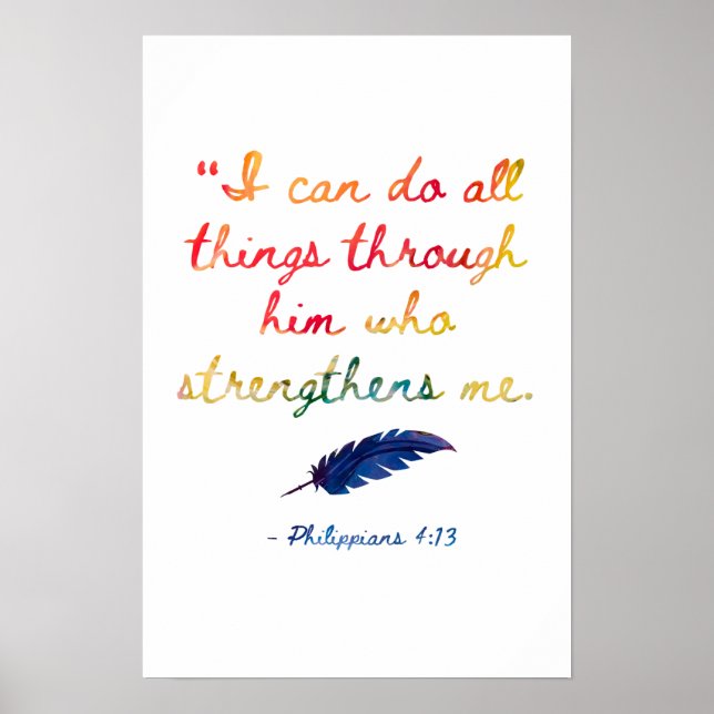 Poster La Bible est forte - Phil. 4:13 (Devant)