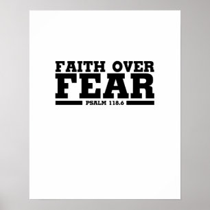 Poster La Bible Verse Christian Jésus Foi sur la peur Psa