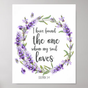 Poster La Bible Verse J'ai trouvé celui que mon âme aime