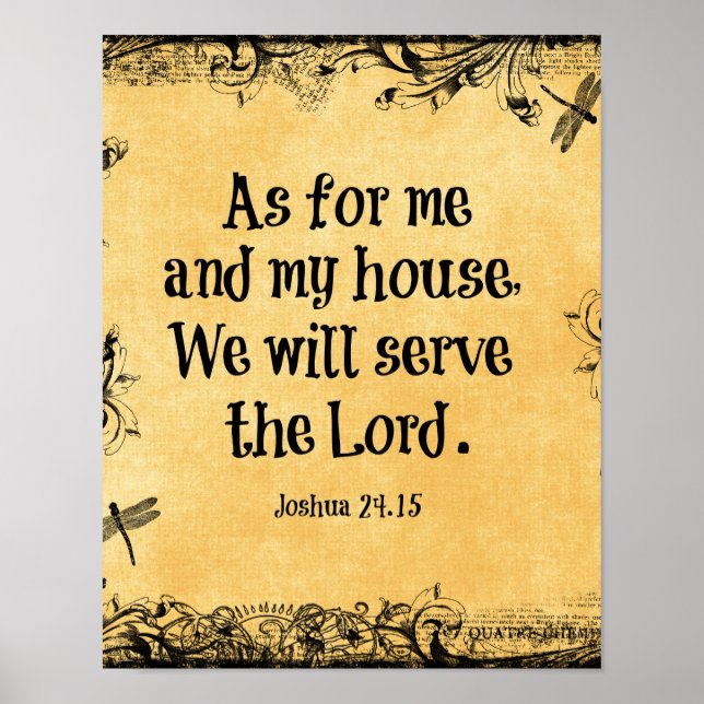 Poster La Bible Verse : Quant à moi et à ma maison, (Devant)