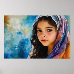 Poster La bienheureuse Vierge Marie en jeune fille