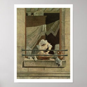 Poster La blanchisseuse, gravée par J. Laurent Julien (c1