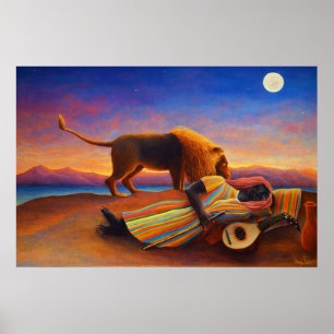 Poster La Bohémienne endormie d'Henri Rousseau