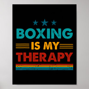 Poster La boxe est ma thérapie drôle Boxe