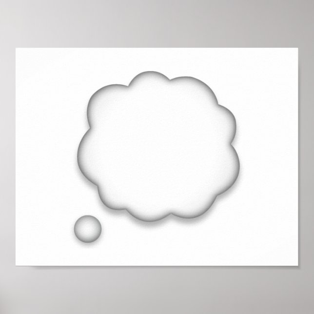 Poster La bulle du discours de la pensée - Emoji (Devant)
