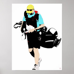 Poster La Caddie - Art de Golf original