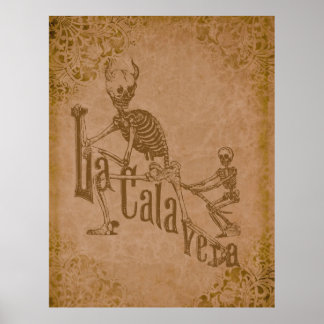 Poster La Calavera par Jose Posada (bronzage)