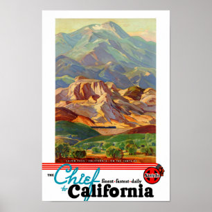 Poster La Californie a reconstitué l'affiche de Vintage