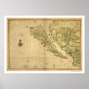 Poster La Californie comme île 1650