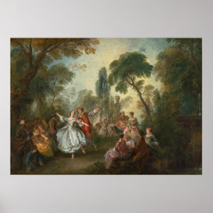 Poster La Camargo Dancing - Nicolas Lancret Fine Art