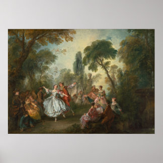 Poster La Camargo Dancing - Nicolas Lancret Fine Art
